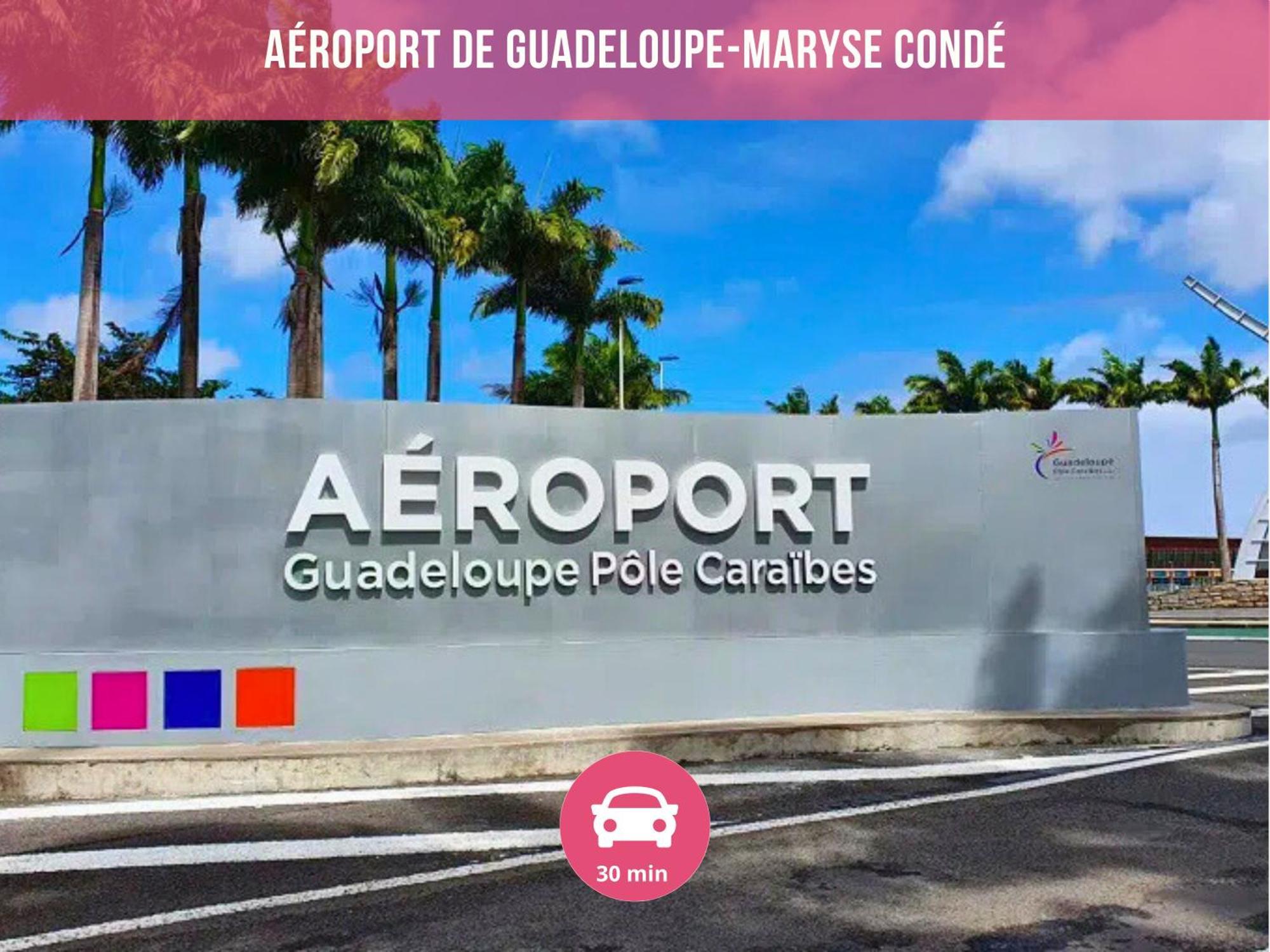 Le Sable Bleu - Evasion Tropicale A Sainte-Anne - Plage 5Min - Piscine - Parking - Logement Climatise - Vue Sur Les Palmiers - Parfait Pour Sejours En Famille Ou Entre Amis Exterior photo